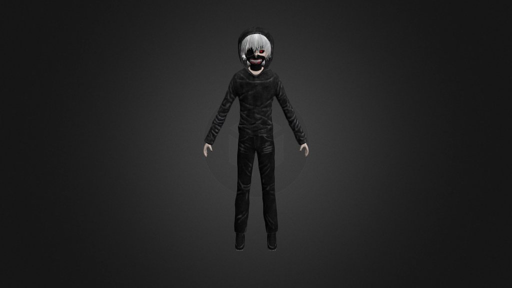 Kaneki Ken Hoodie [Tokyo Ghoul] 3d model