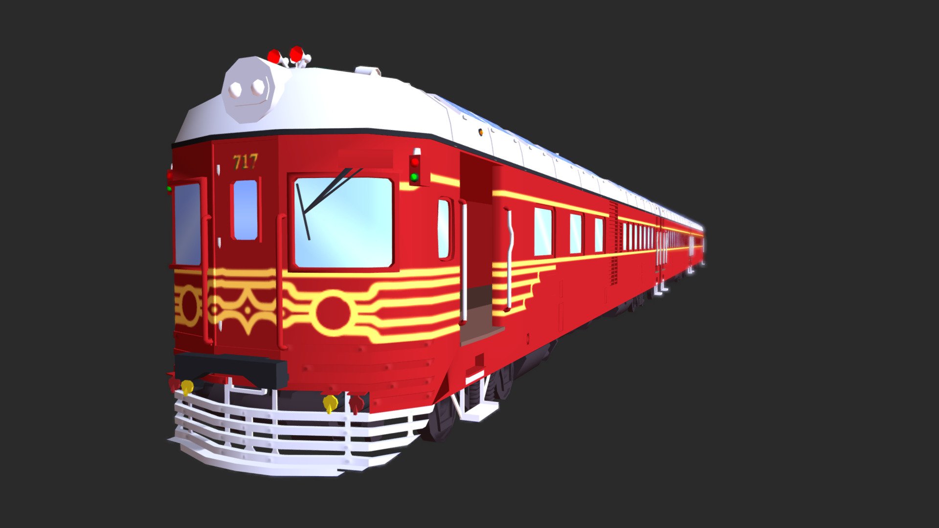 Solar-Powered Train (Kura5/Boktai3D) 3d model