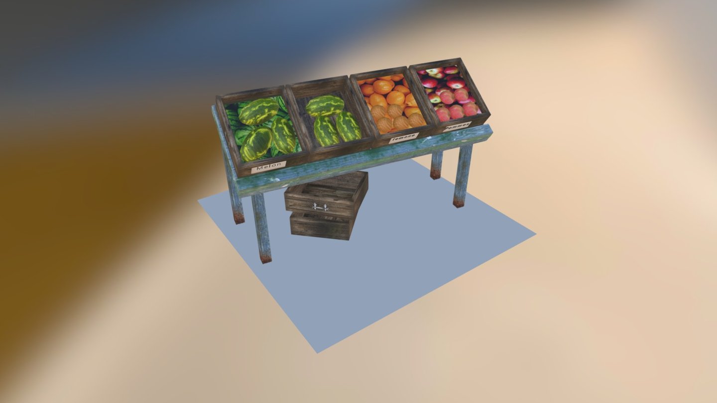 Prop Fruit Stand 3d model