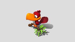 Cartoon parrot 3D