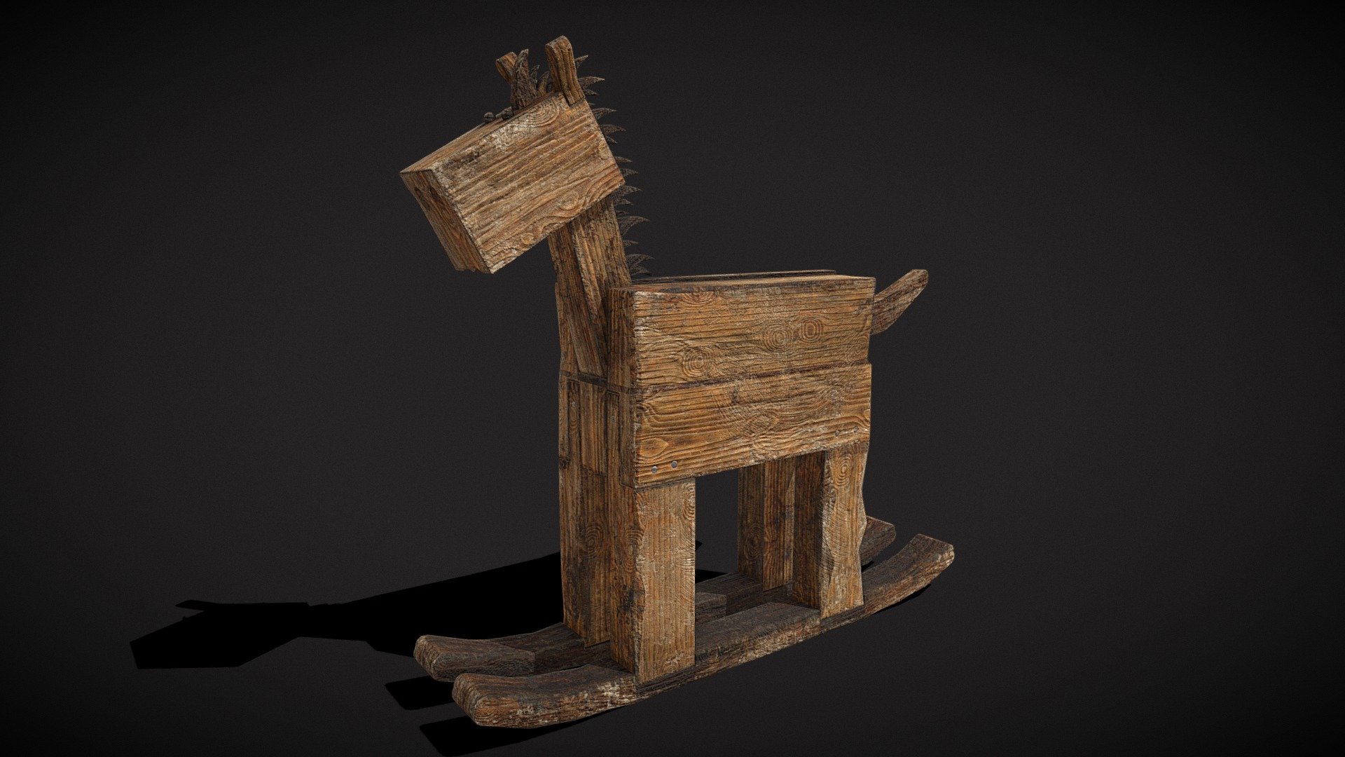 Medieval Horse Sled 3d model