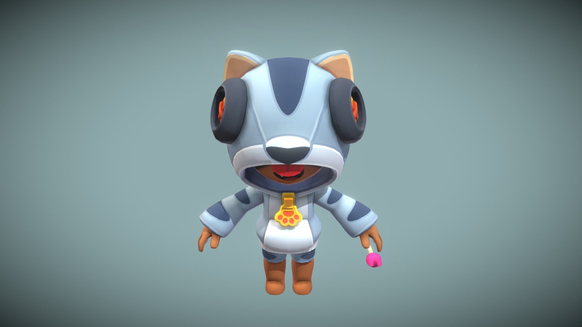 Leon the Stray t-pose Brawl Stars 3d model