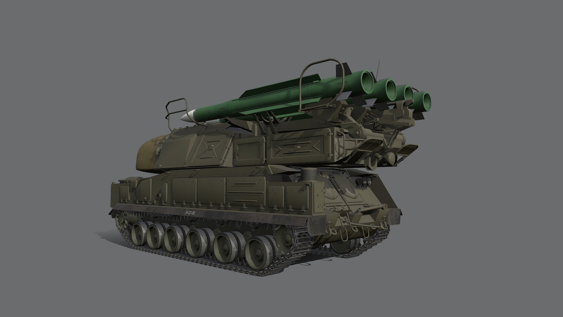 Buk M1 SA-11 Gadfly missile systems 3d model