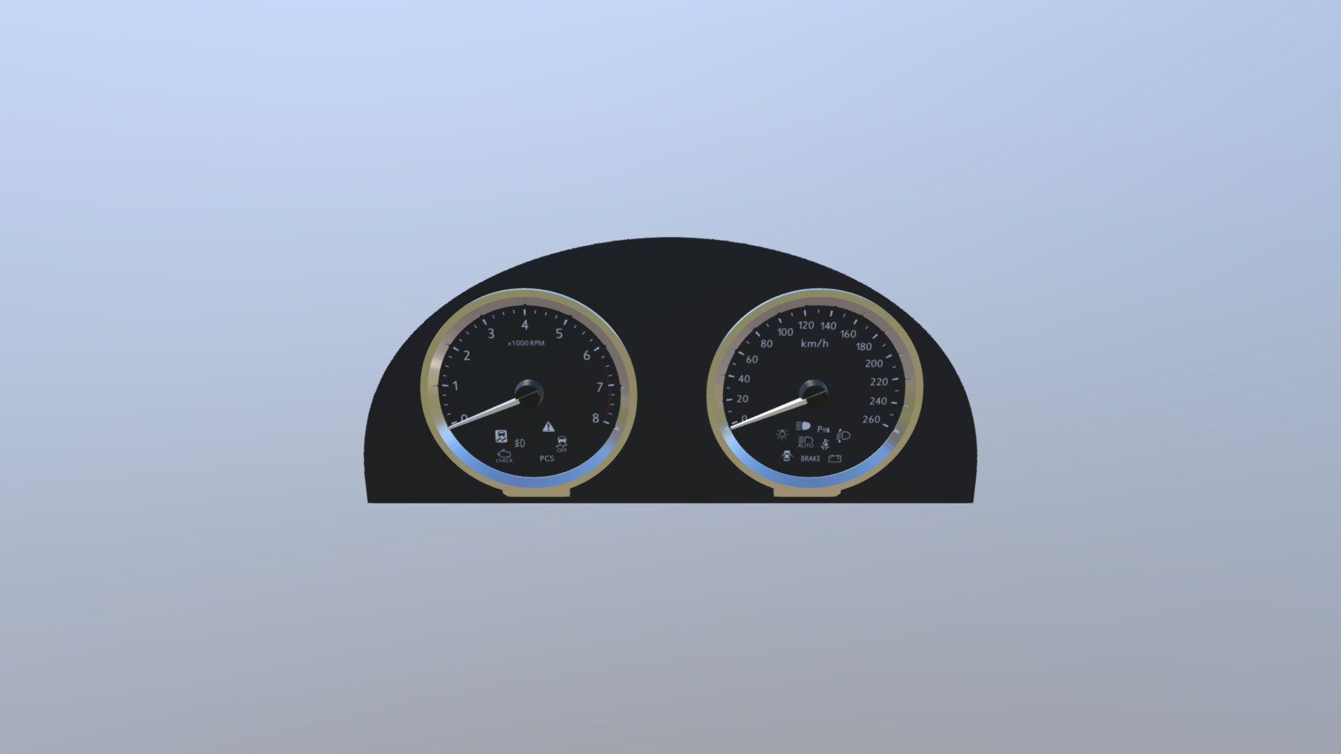 lexus is250 dashboard 3d model