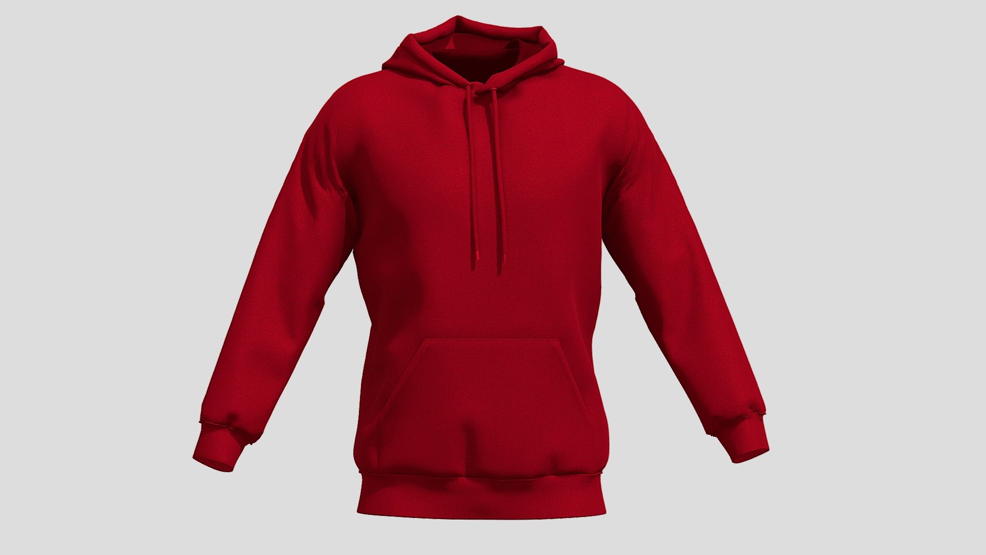 Hoodie Red PBR Realistic 3d model