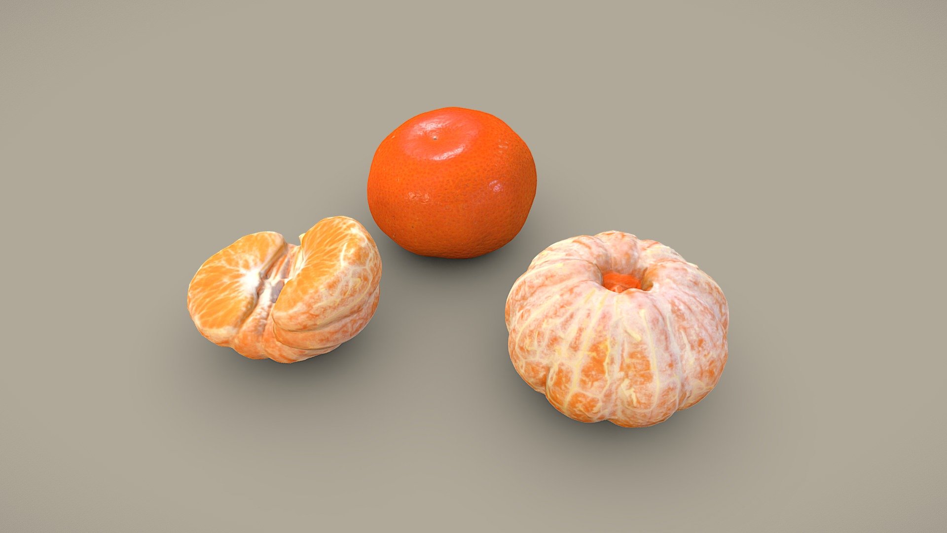 Mandarin pack 3d model