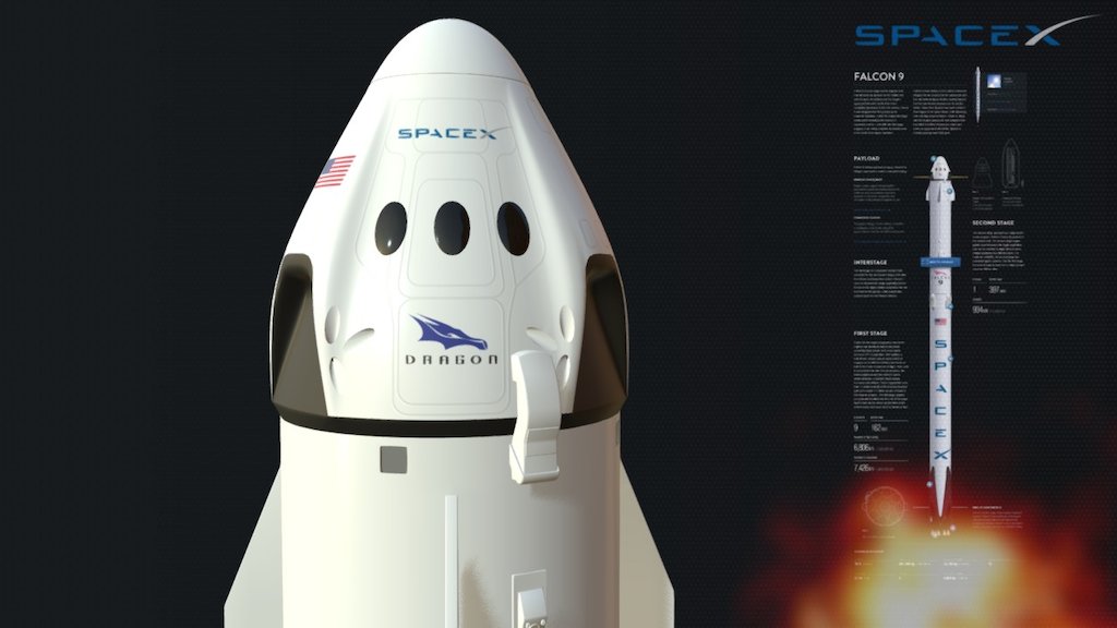 SpaceX Falcon 9 3d model