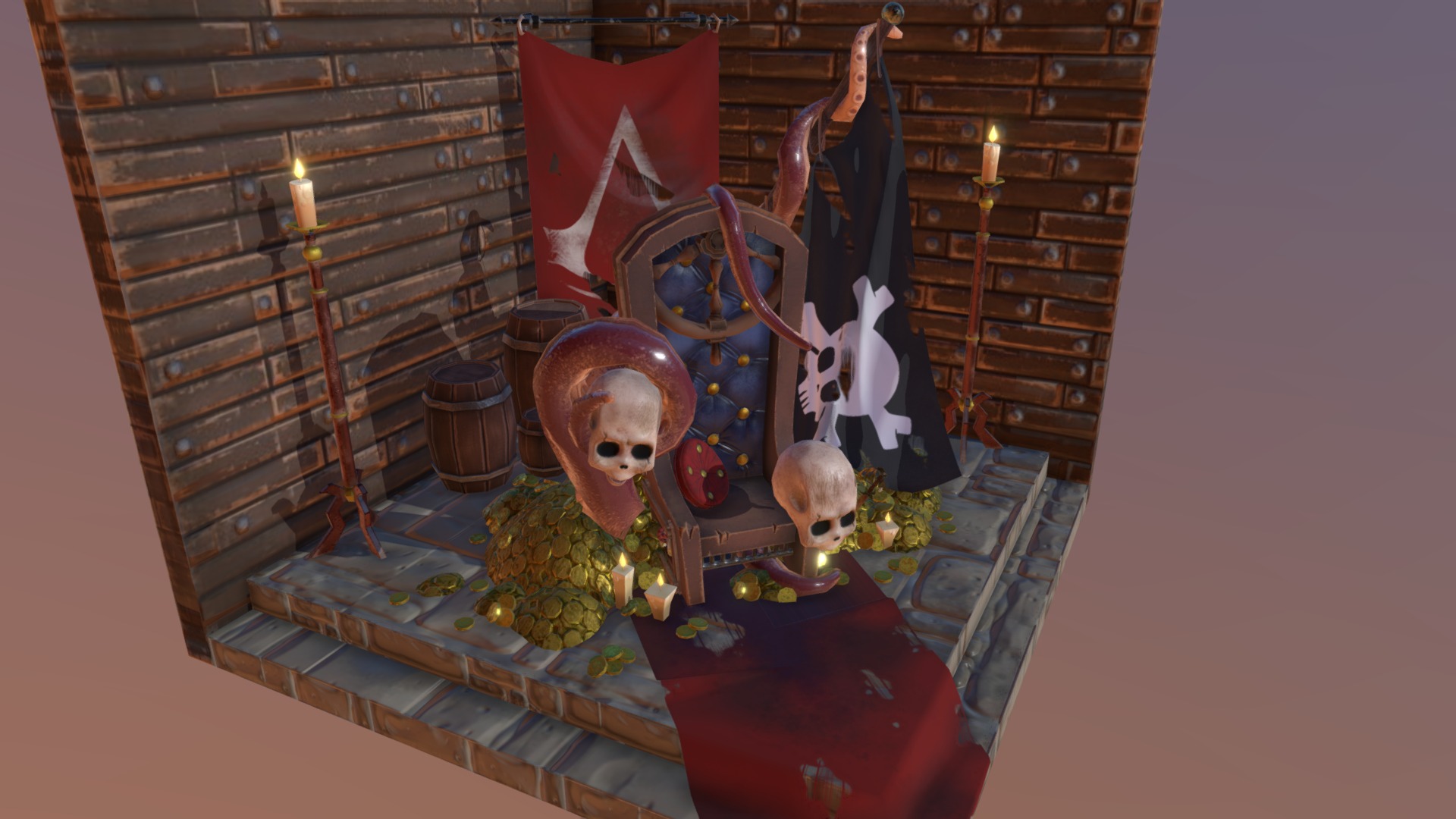 Pirate Throne 3d model