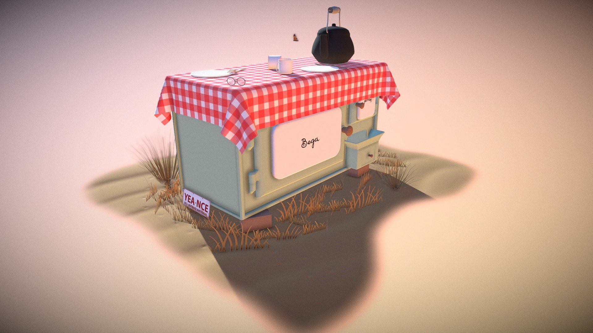 #HandpaintedTeaparty 3d model