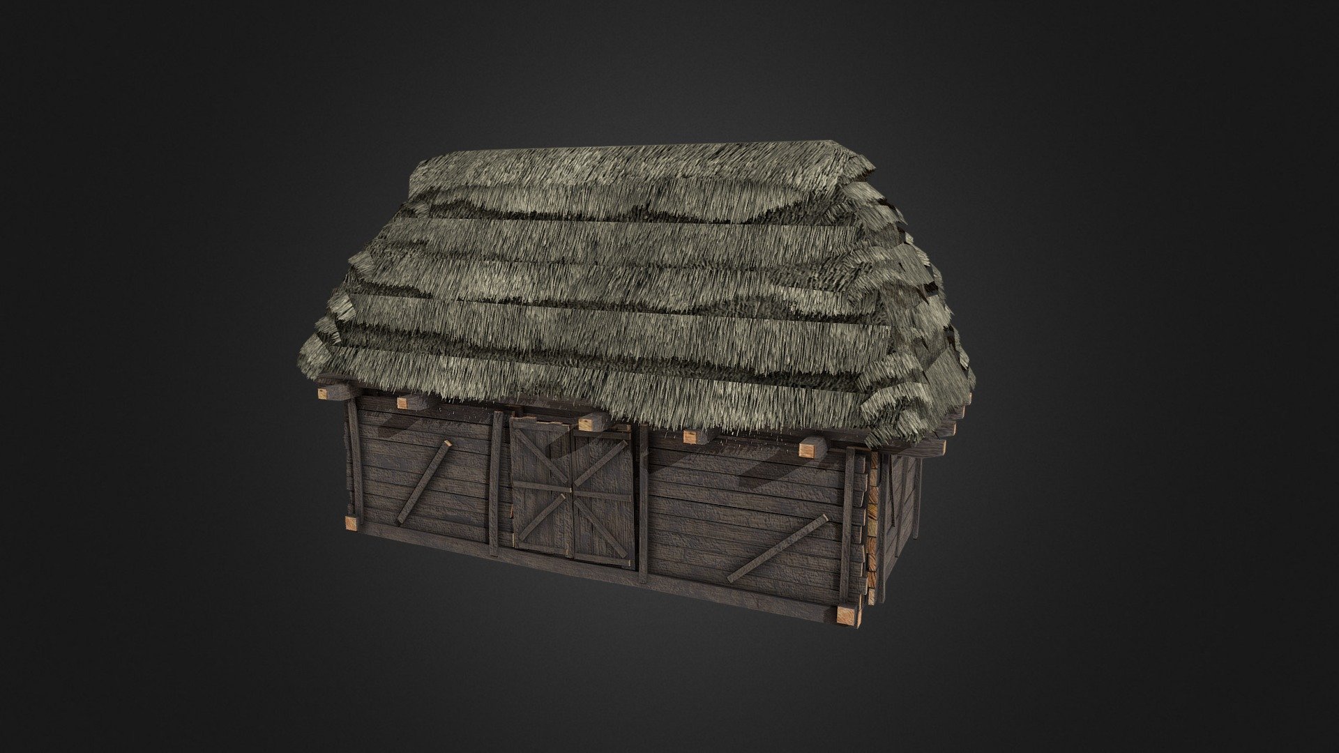 Old hut 2 3d model