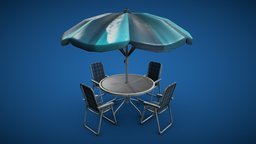 Table with umbrella