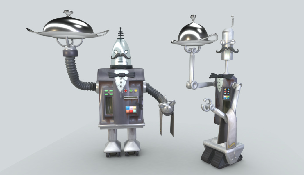 Robot butlers 3d model