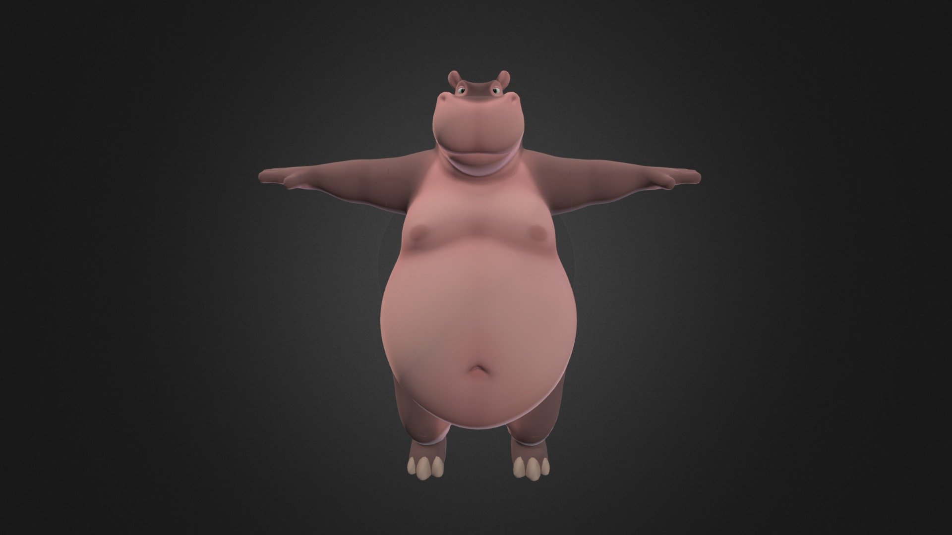 MaiTai the Hippo (by Eligecos) 3d model