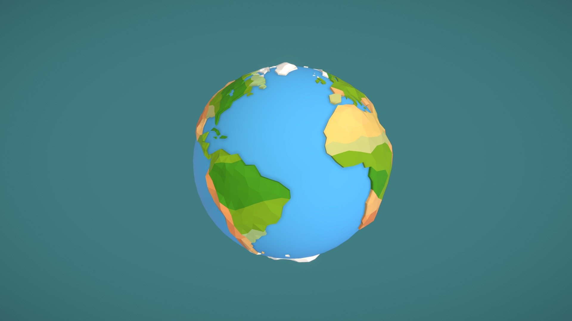 Low Poly Planet Earth 3d model