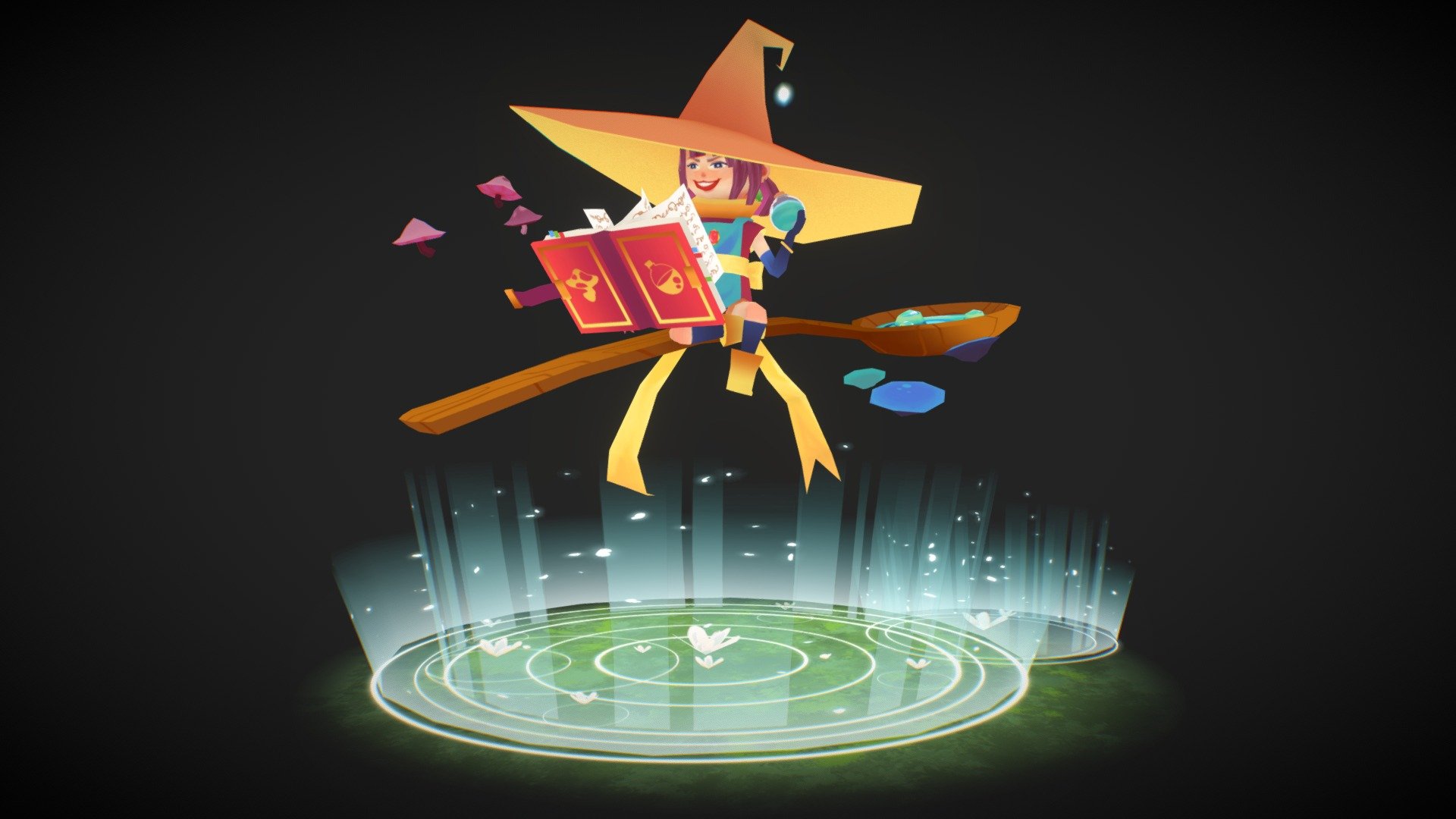 Mischievous Witch 3d model