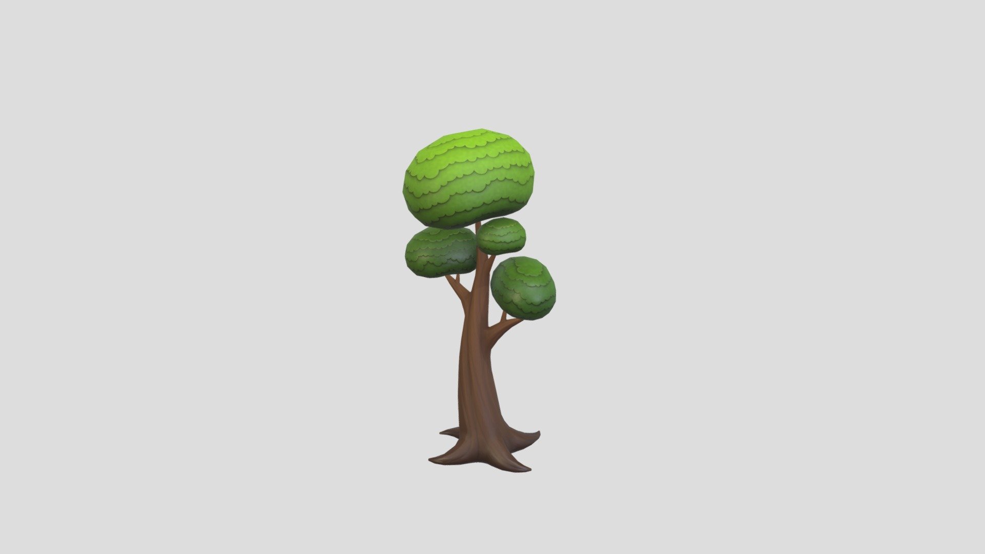 Cartoon Tree 003 3d model