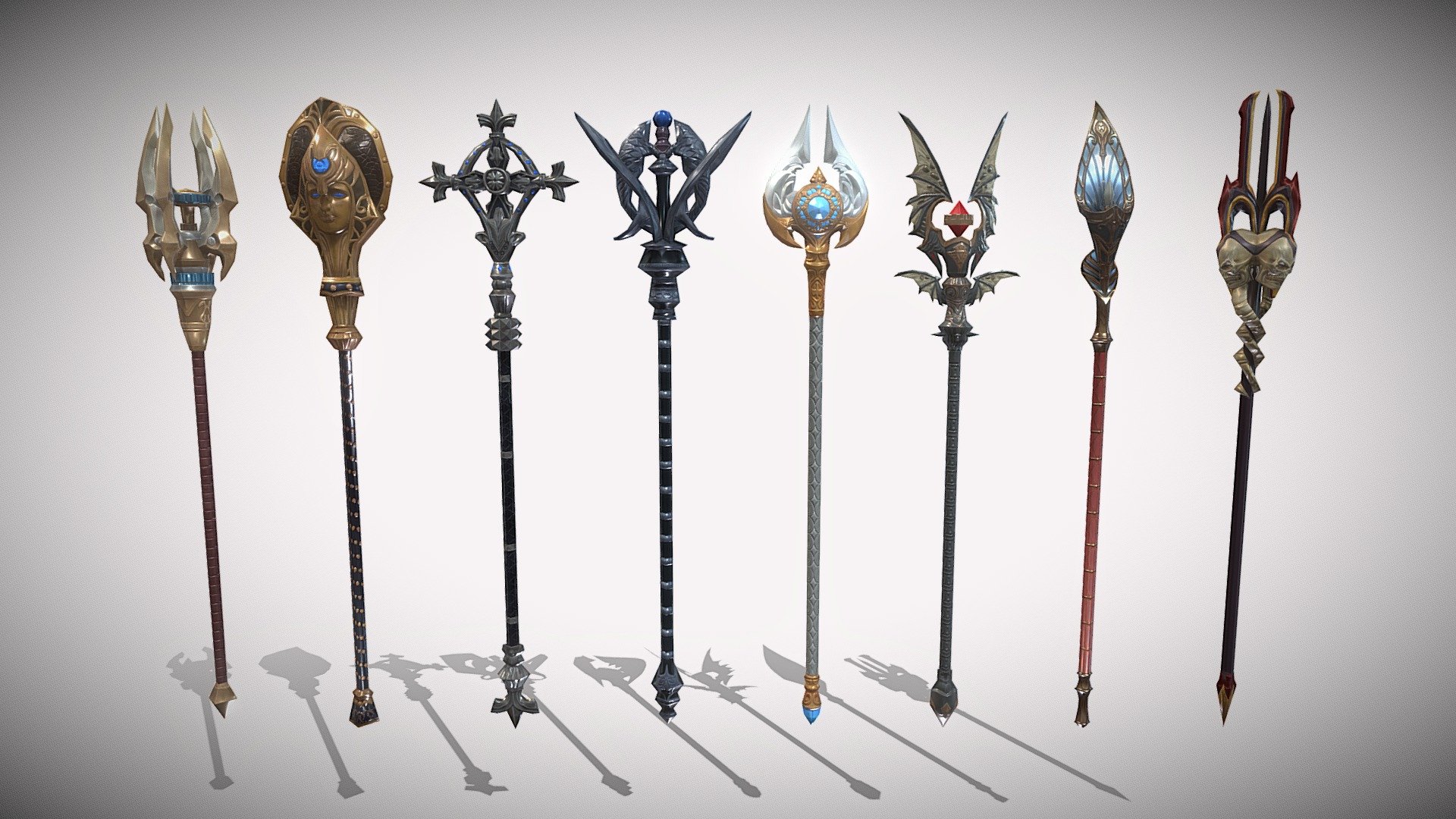 Battle Staffs 3d model