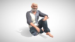 homeless man  ( Rigged & Blendshapes )