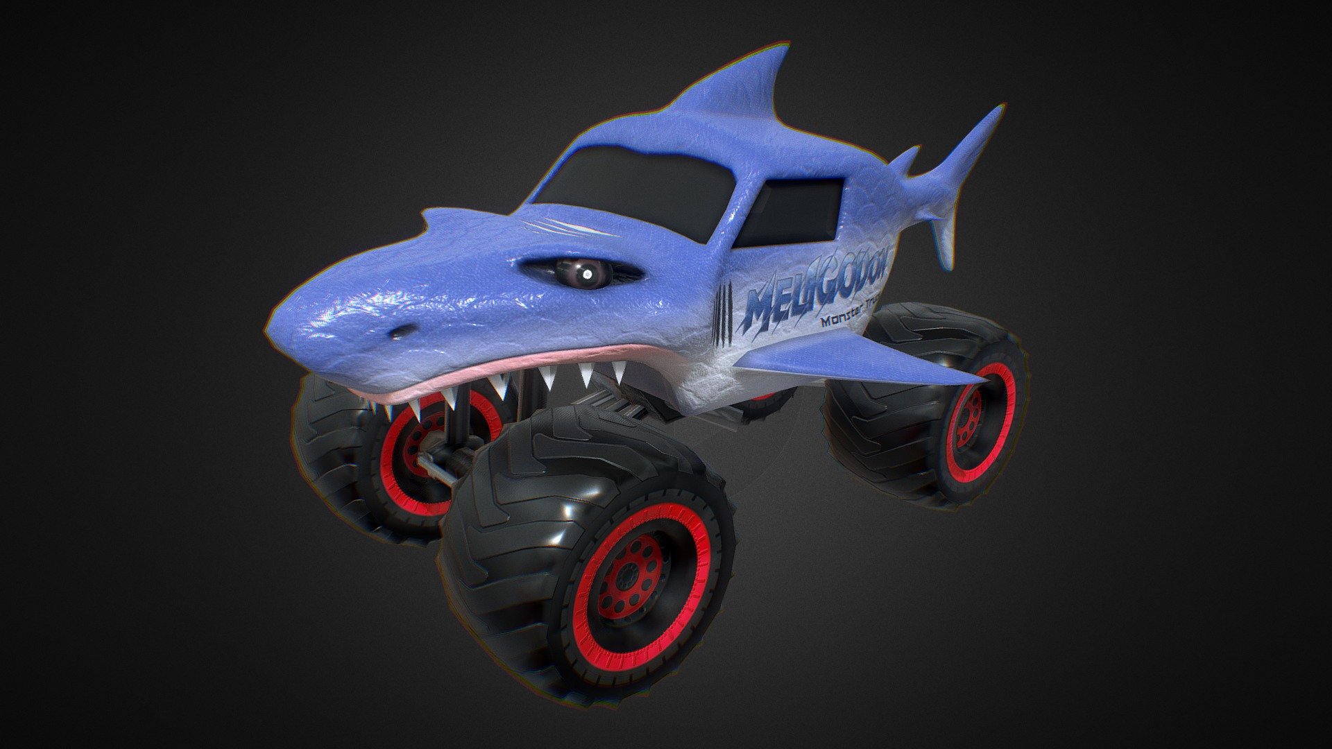 Shark Monster Truck 3d model