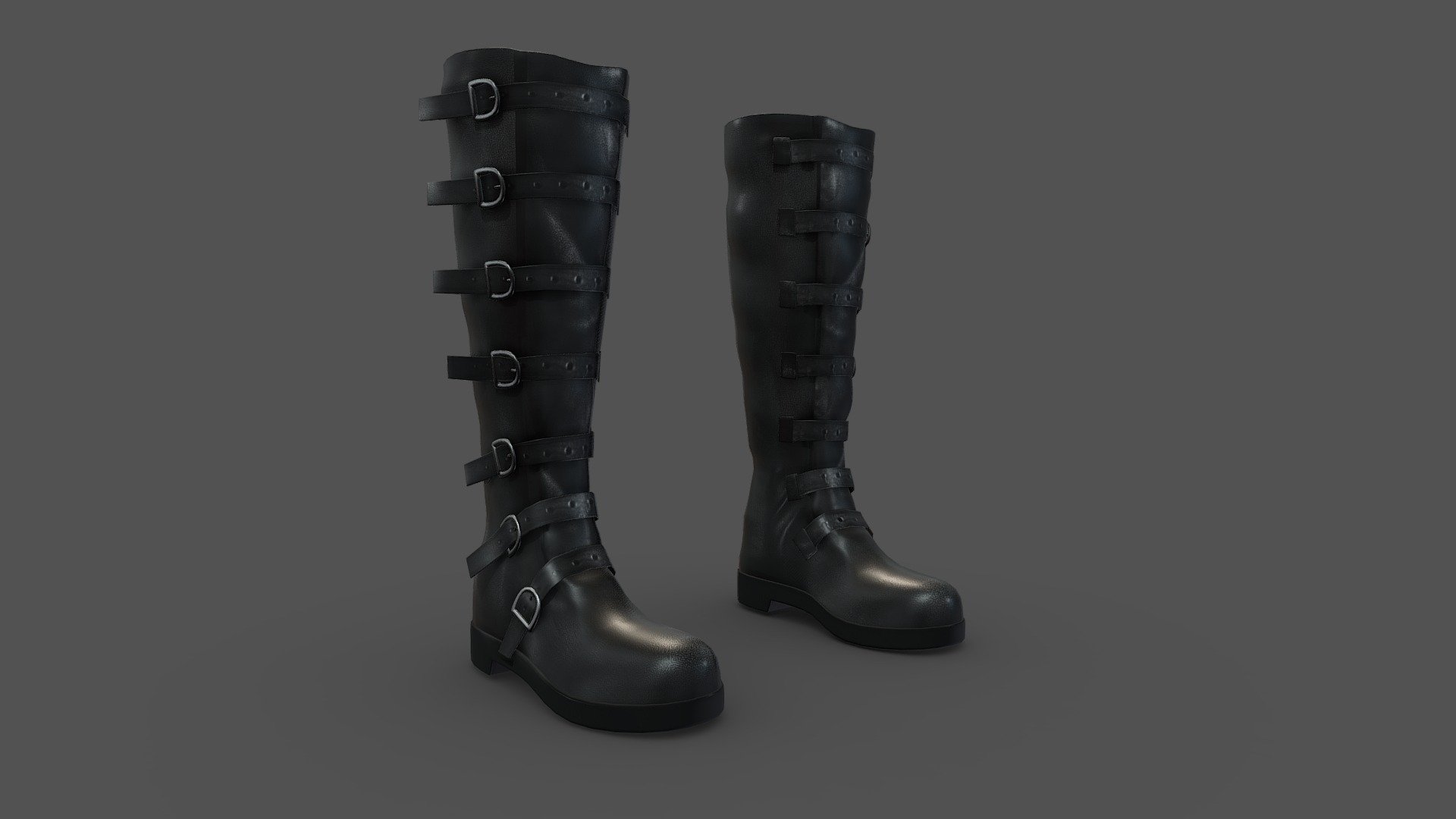 Mens Strider Boots 3d model