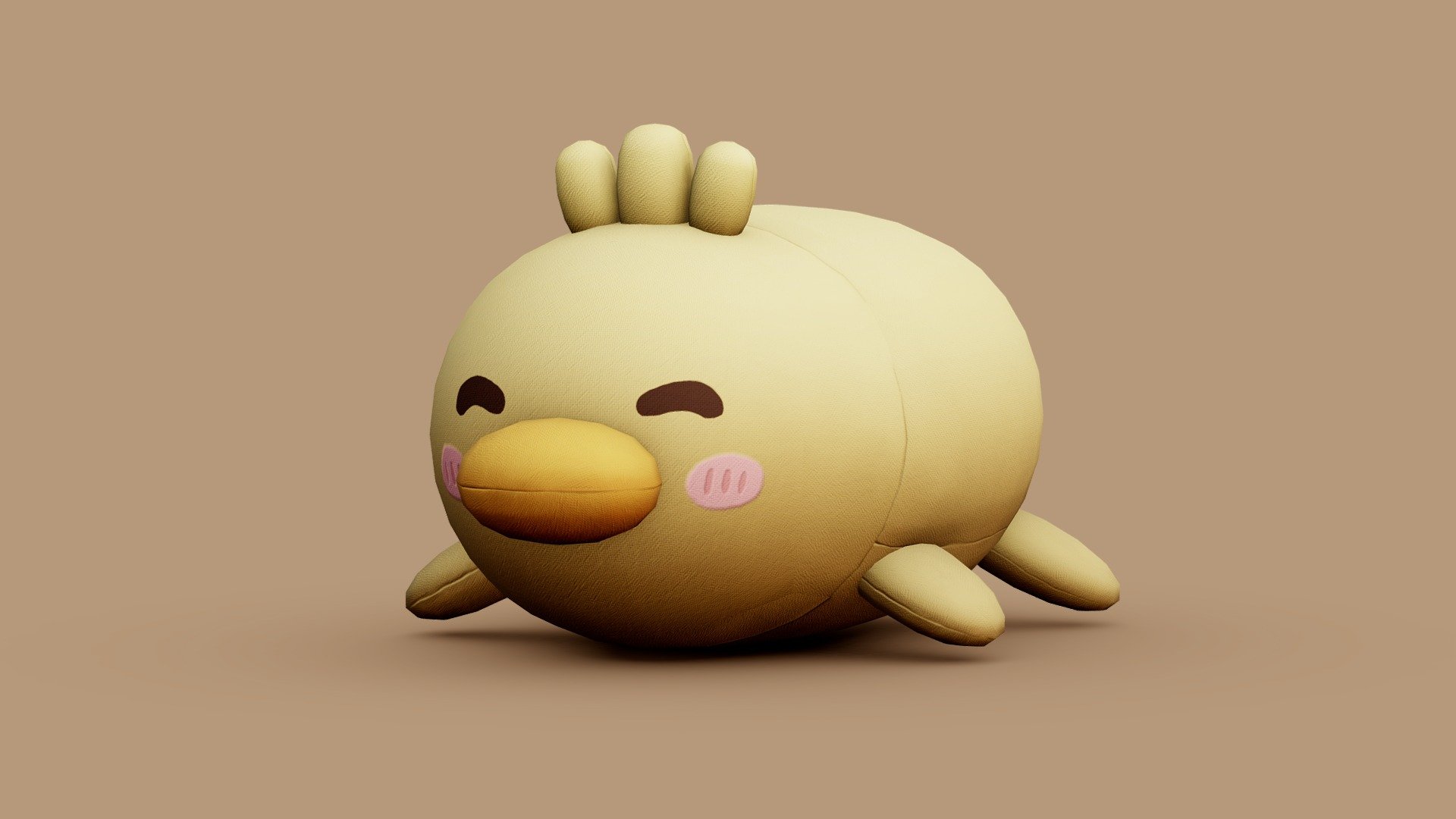 Duck Plush Toy 3d model