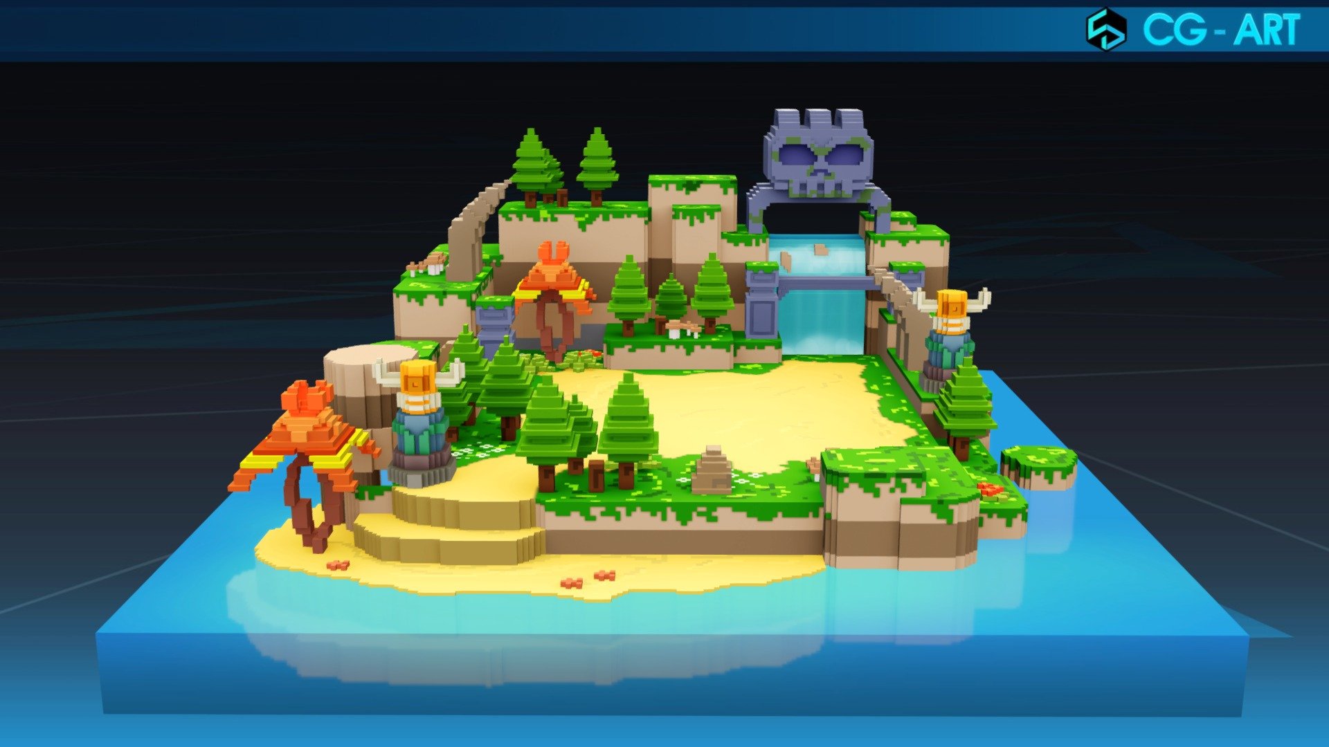 Voxel Map 3d model