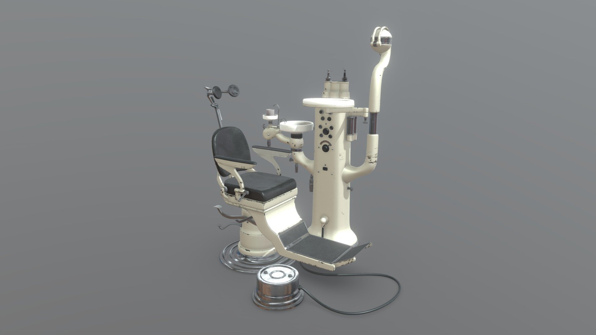 Old dental chair 3d model