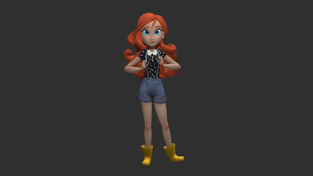 3d girl model 3d model