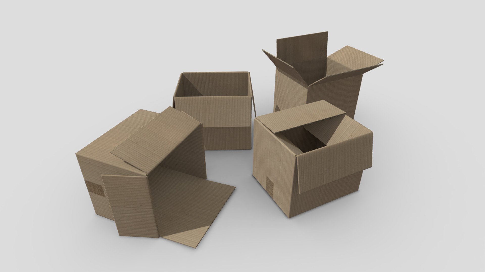 Cardboard Box 3d model