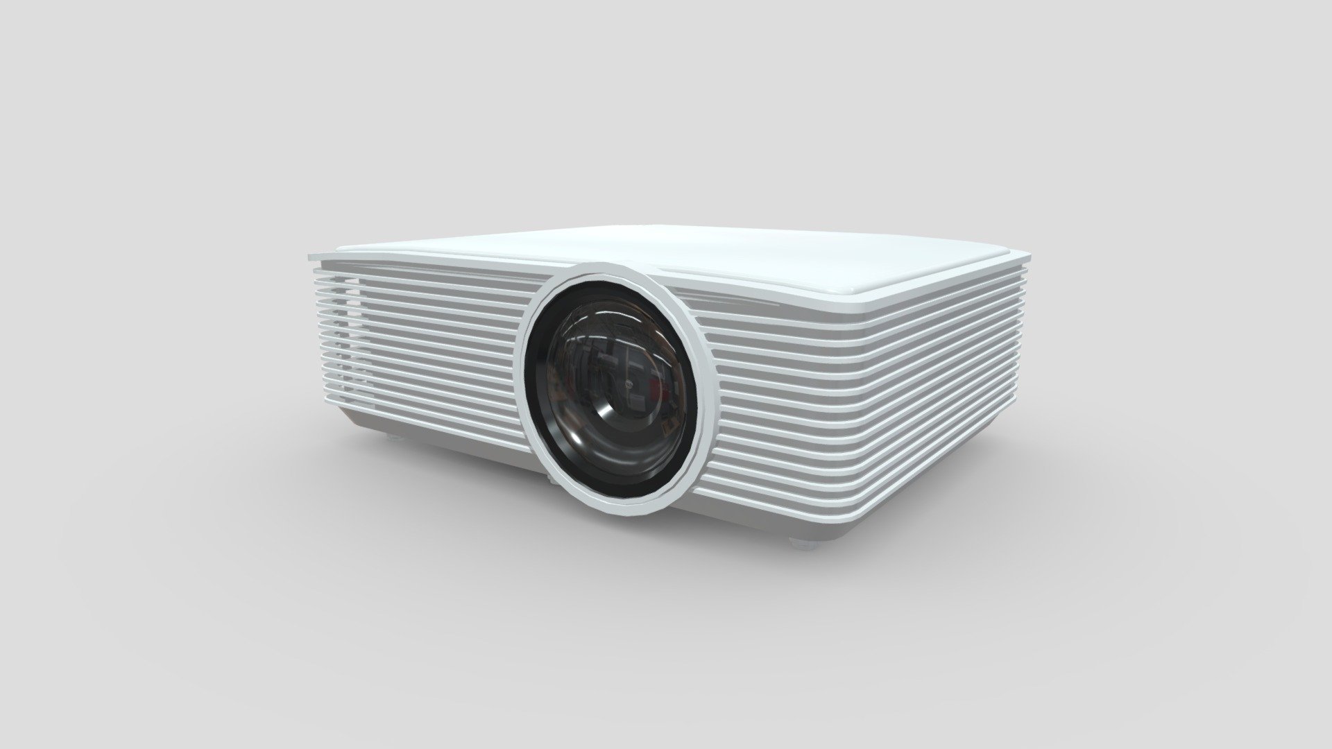 Generic white digital Projector 3d model