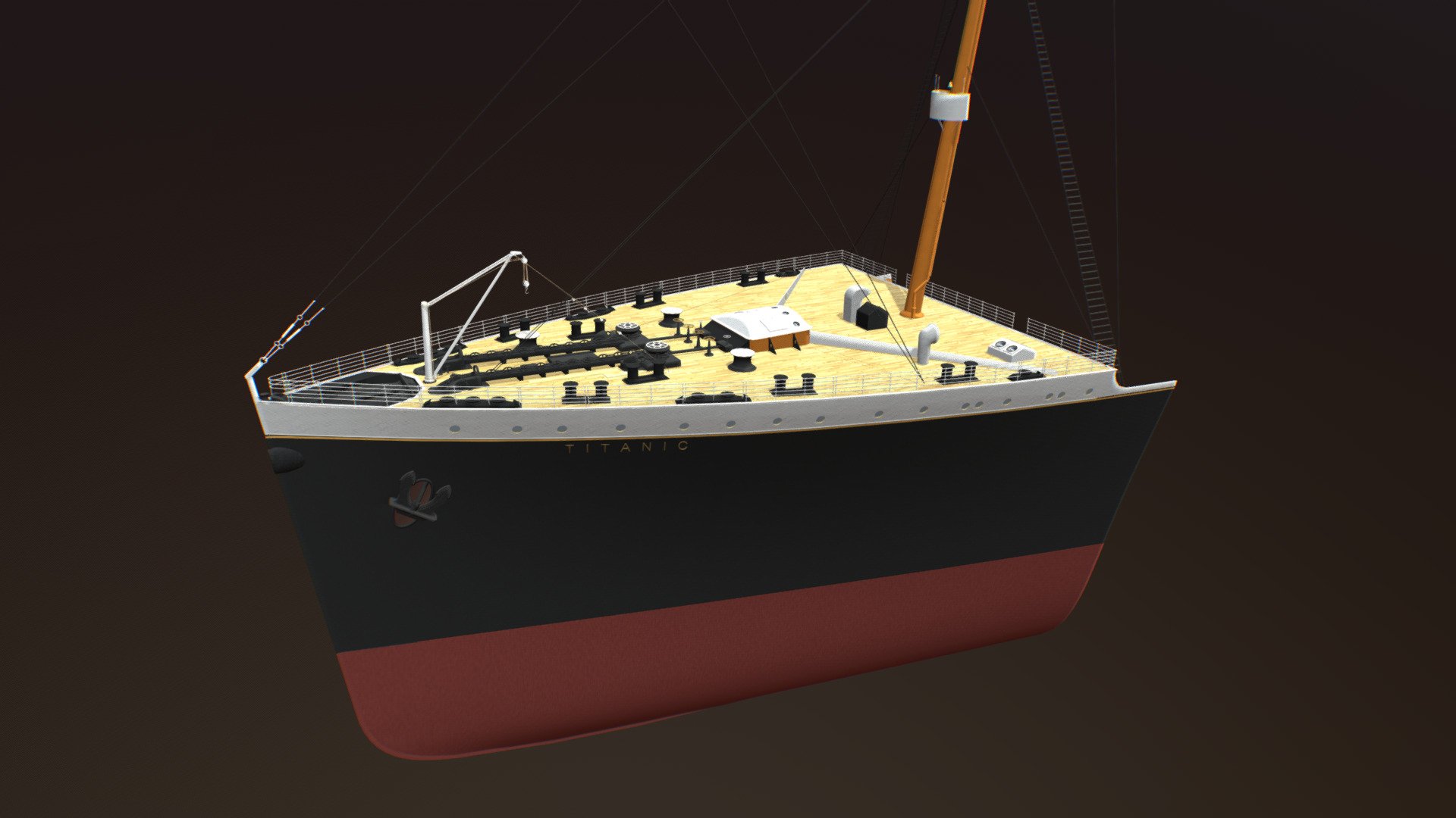 R.M.S. Titanics bow (forecastle section) 3d model