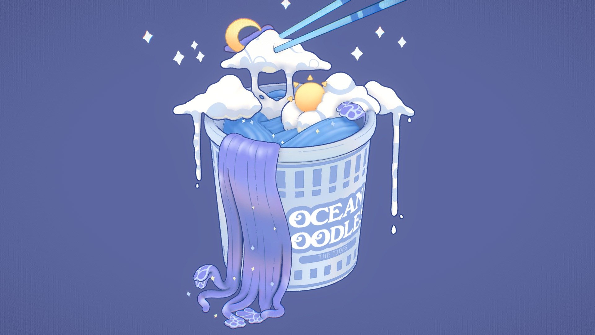 Ocean noodles 🍜༄ 3d model