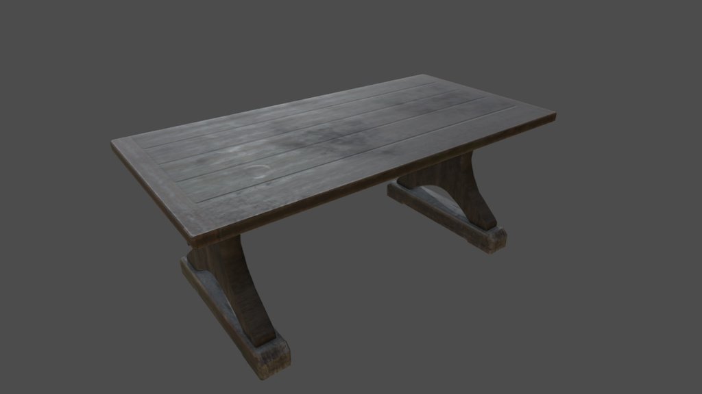 Wooden Table 3d model