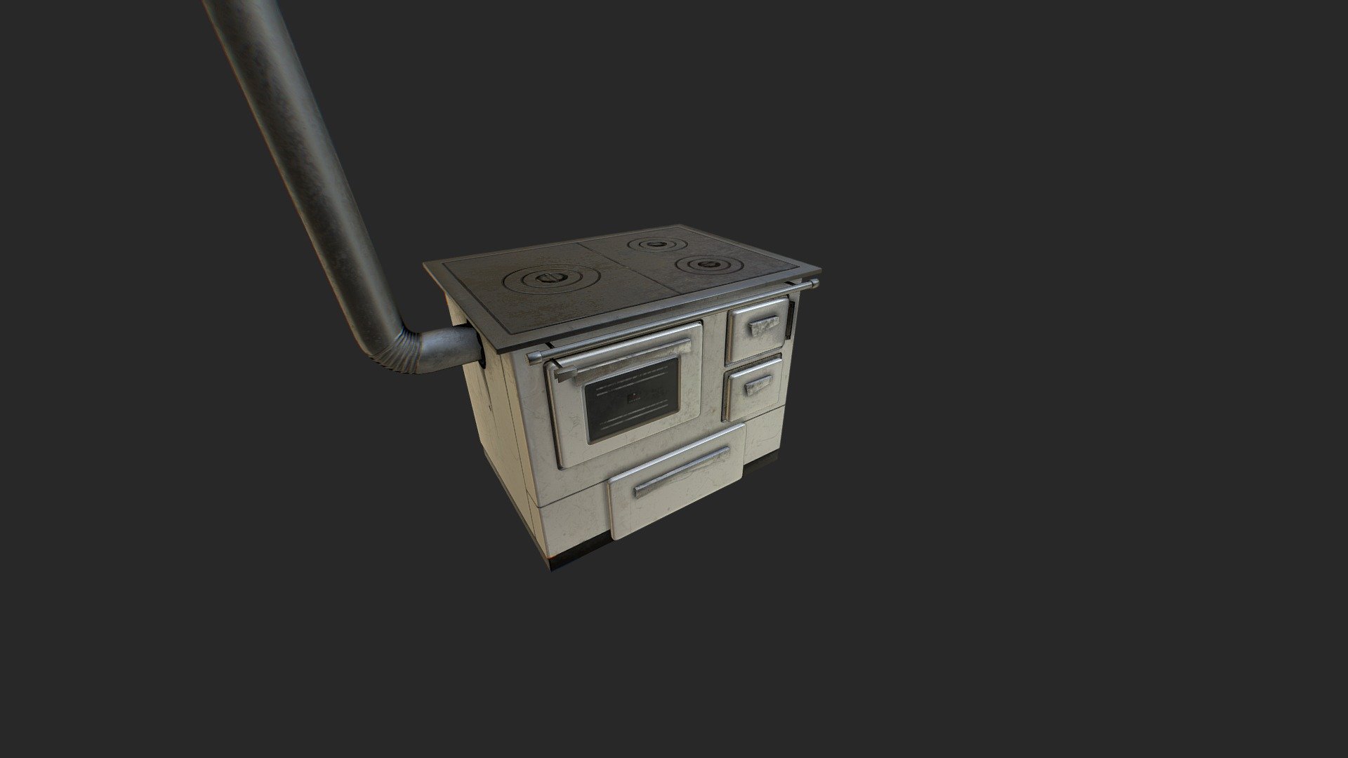 Old Stove pbr 3d model