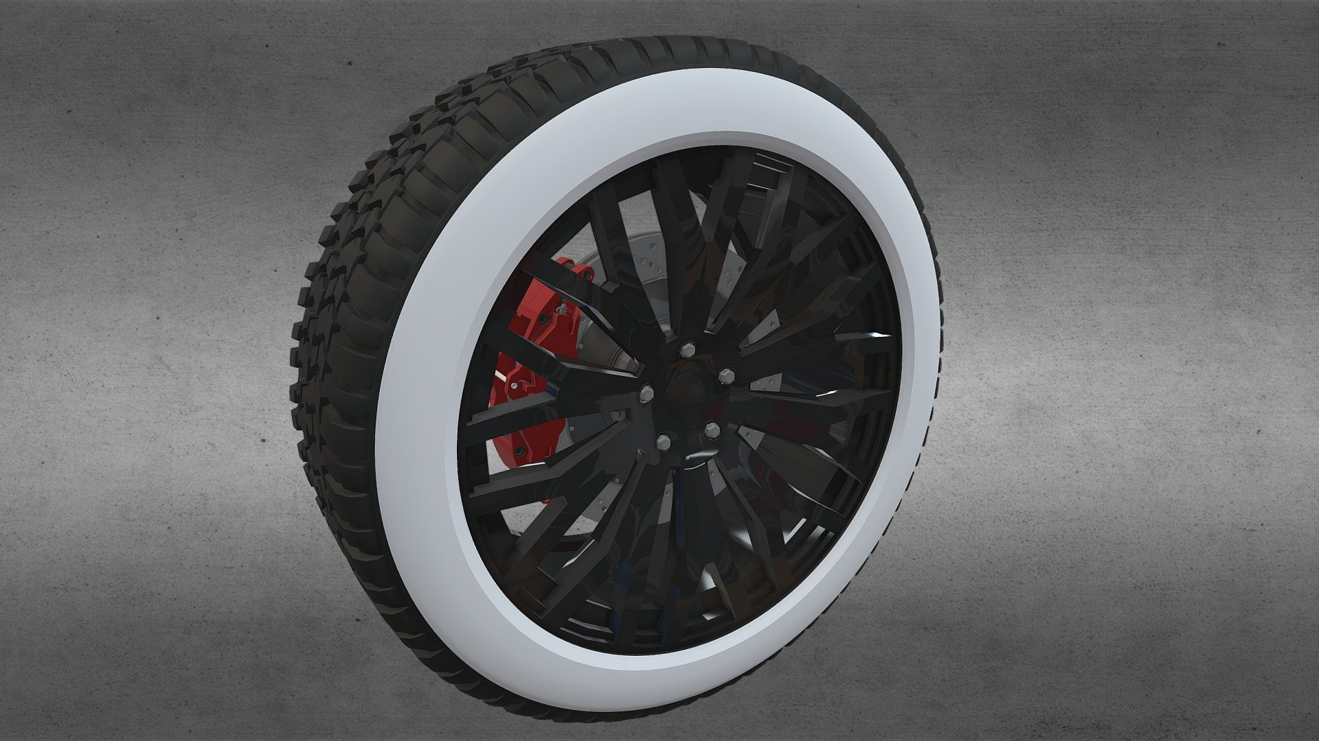 All Season Tyre With full Set 3d model