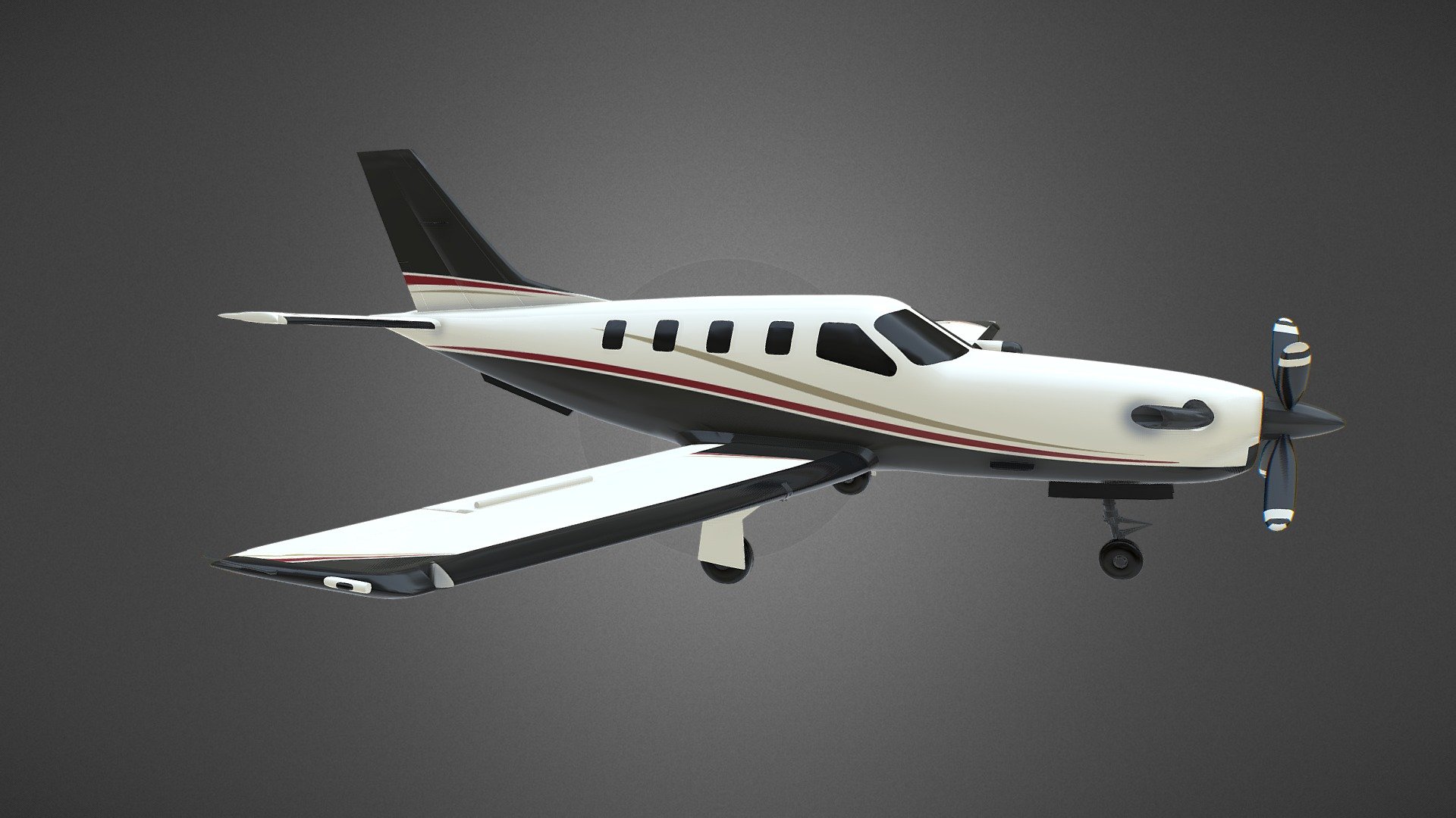 Visualisation 3D dun Avion Daher-Socata TBM850 3d model