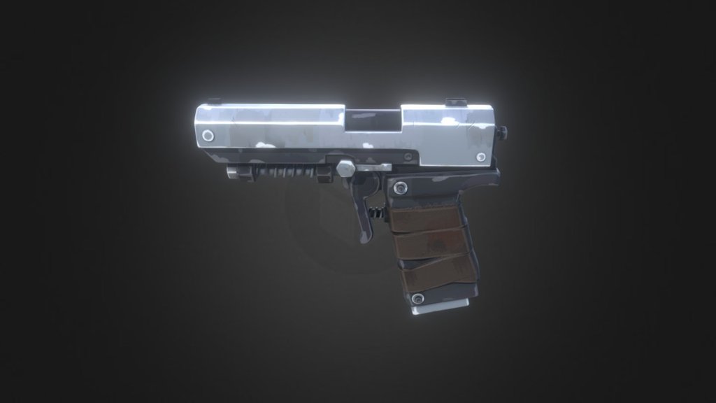 Mercenary pistol skin 3d model