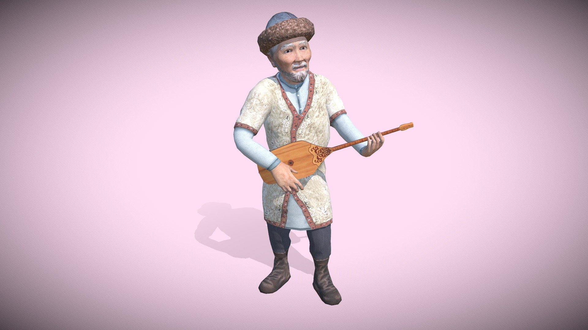 Musician Character Animated 3d model