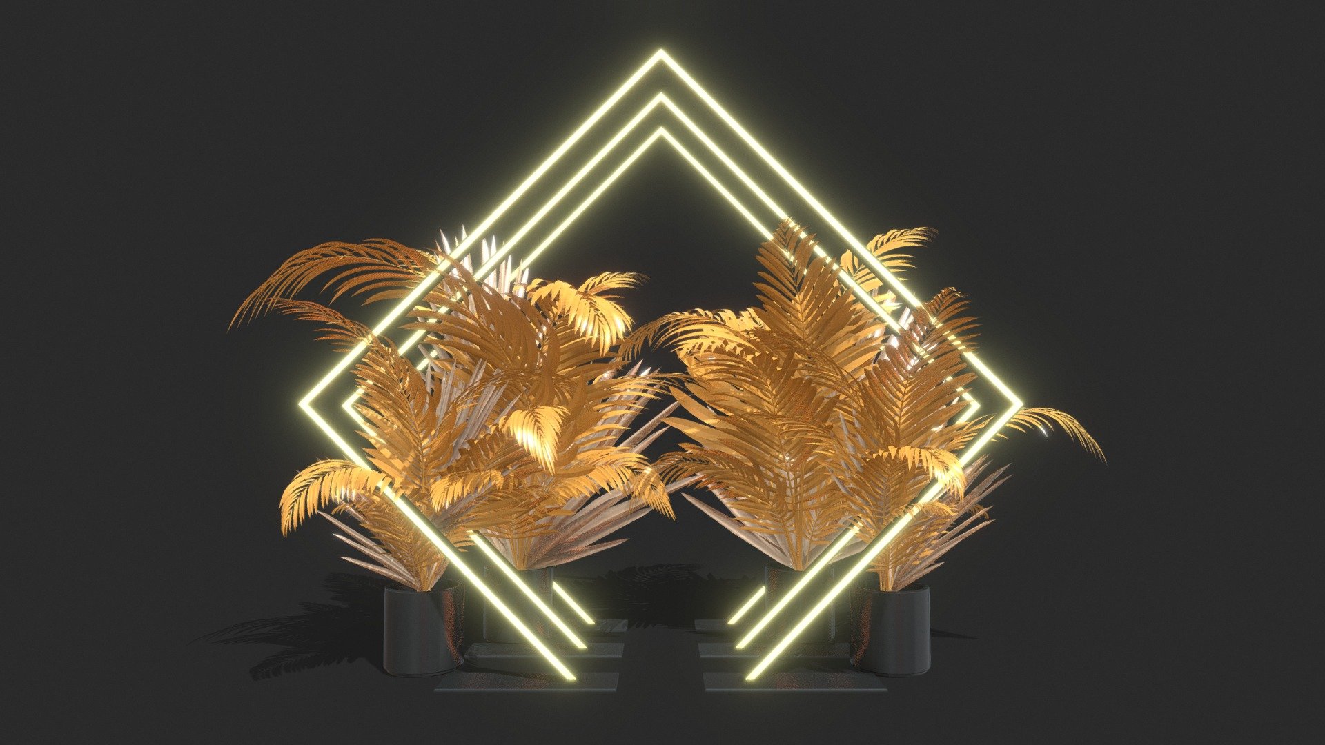 Neon Squares 3d model