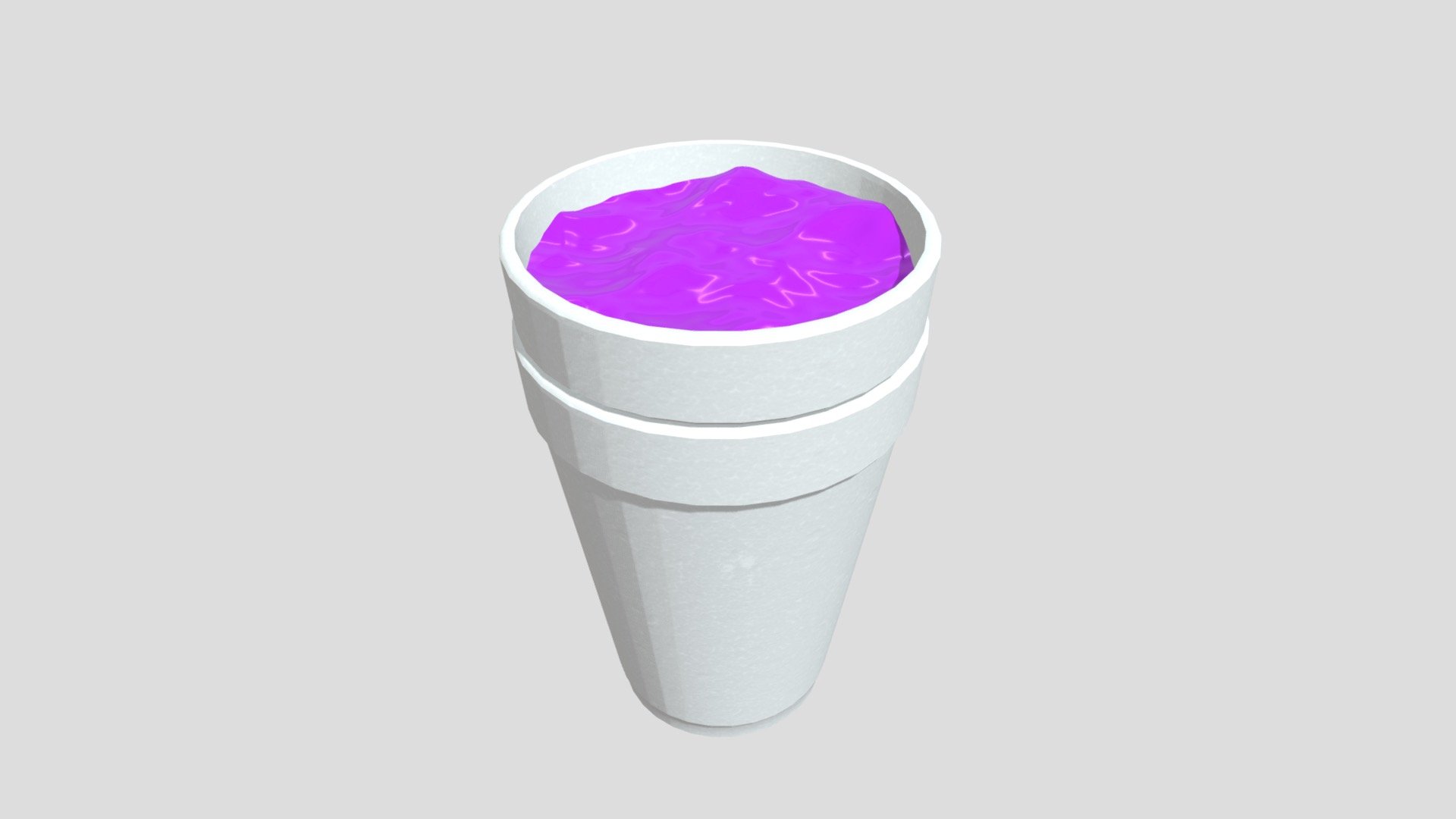 Lean Double Cup with 4K Textures Low-poly 3d model