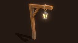 Stylized Western Lamp Post