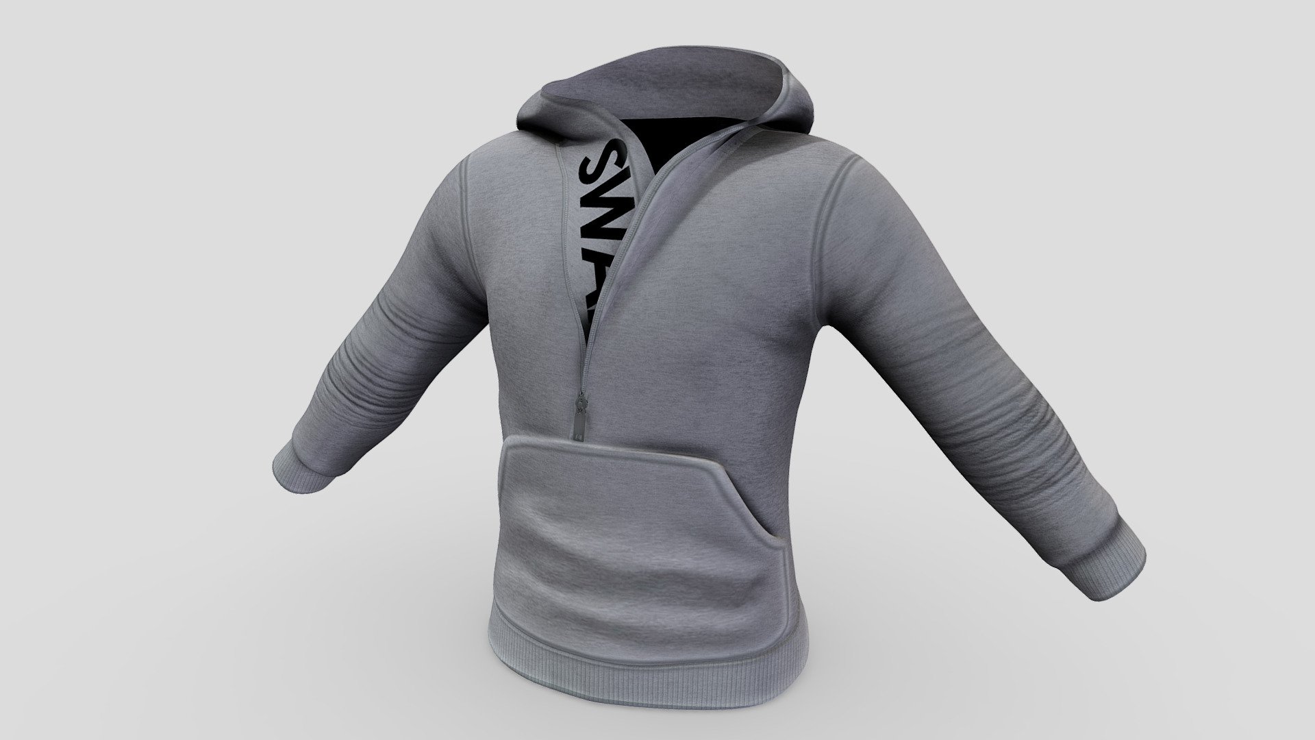 Mens Swat Hoodie Top 3d model