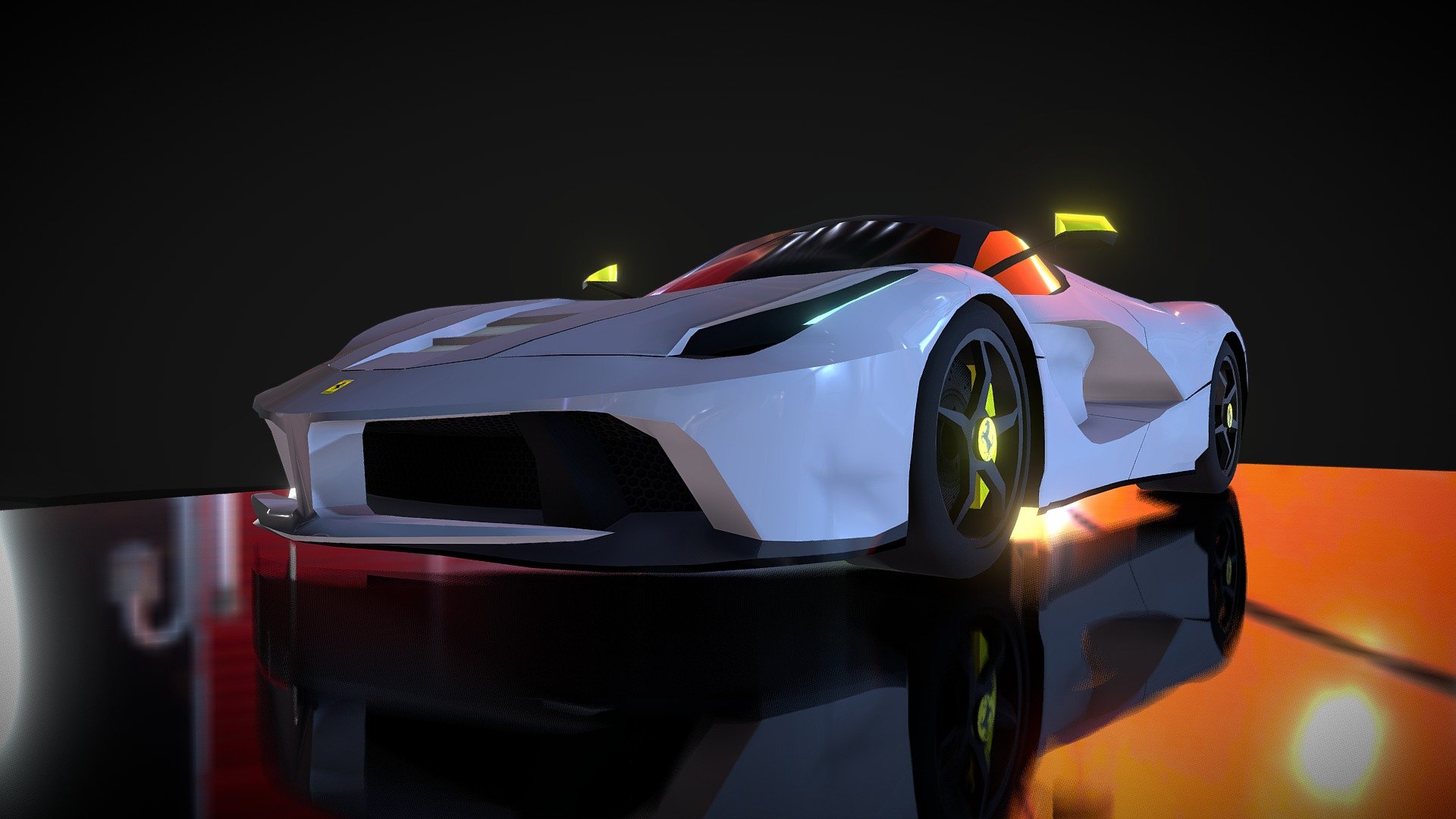 Low Poly | LaFerrari 3d model