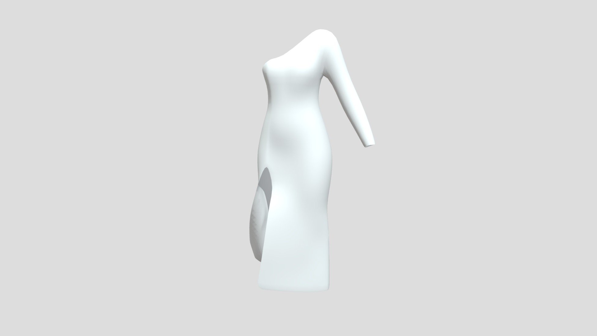 Dress One Shoulder 3d model