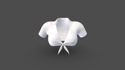 Female Knot Tied Front Mini Crop Top