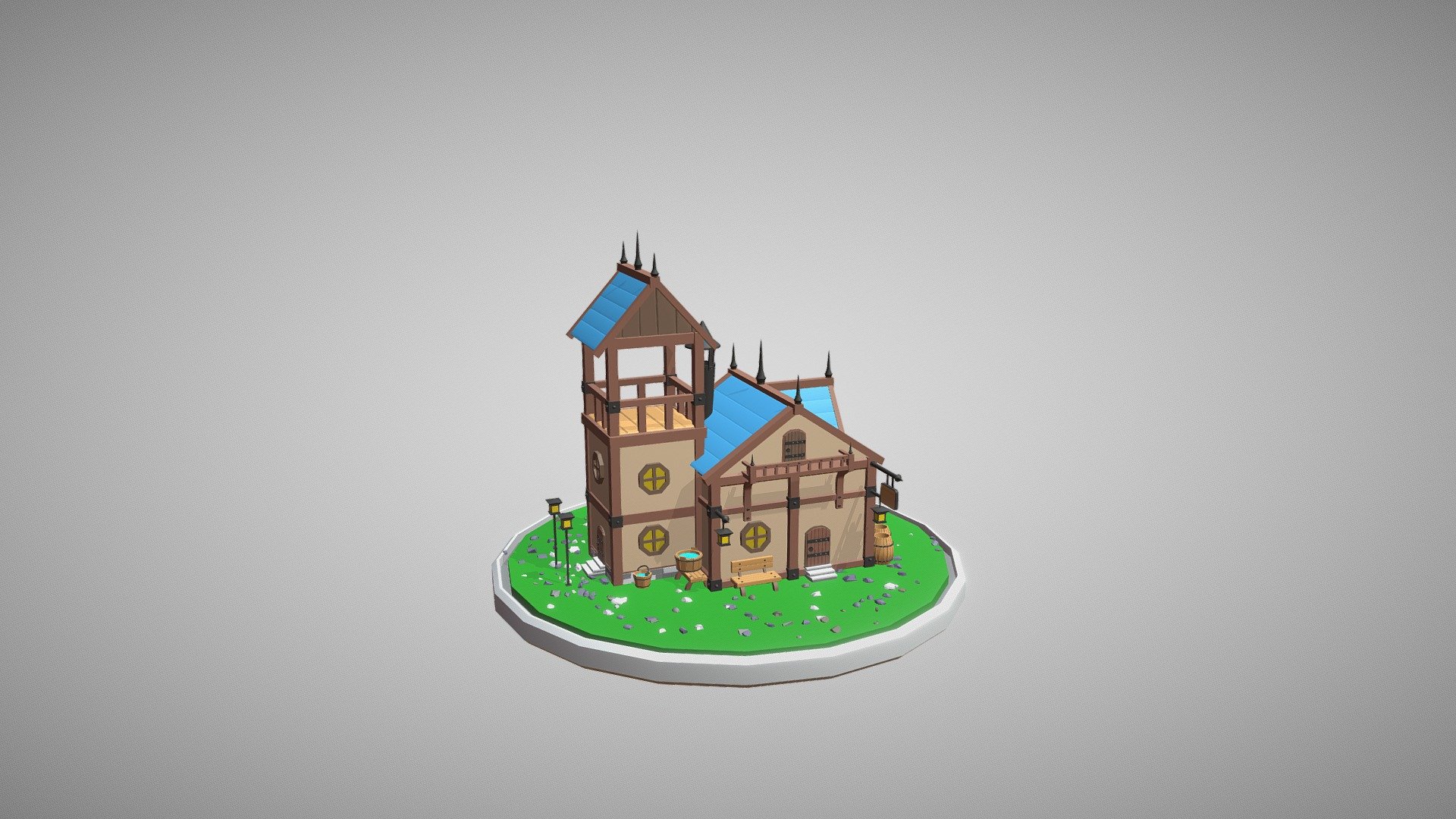 Casa Cartoon 3d model