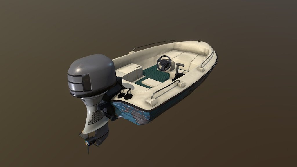 Motor boat 3d model