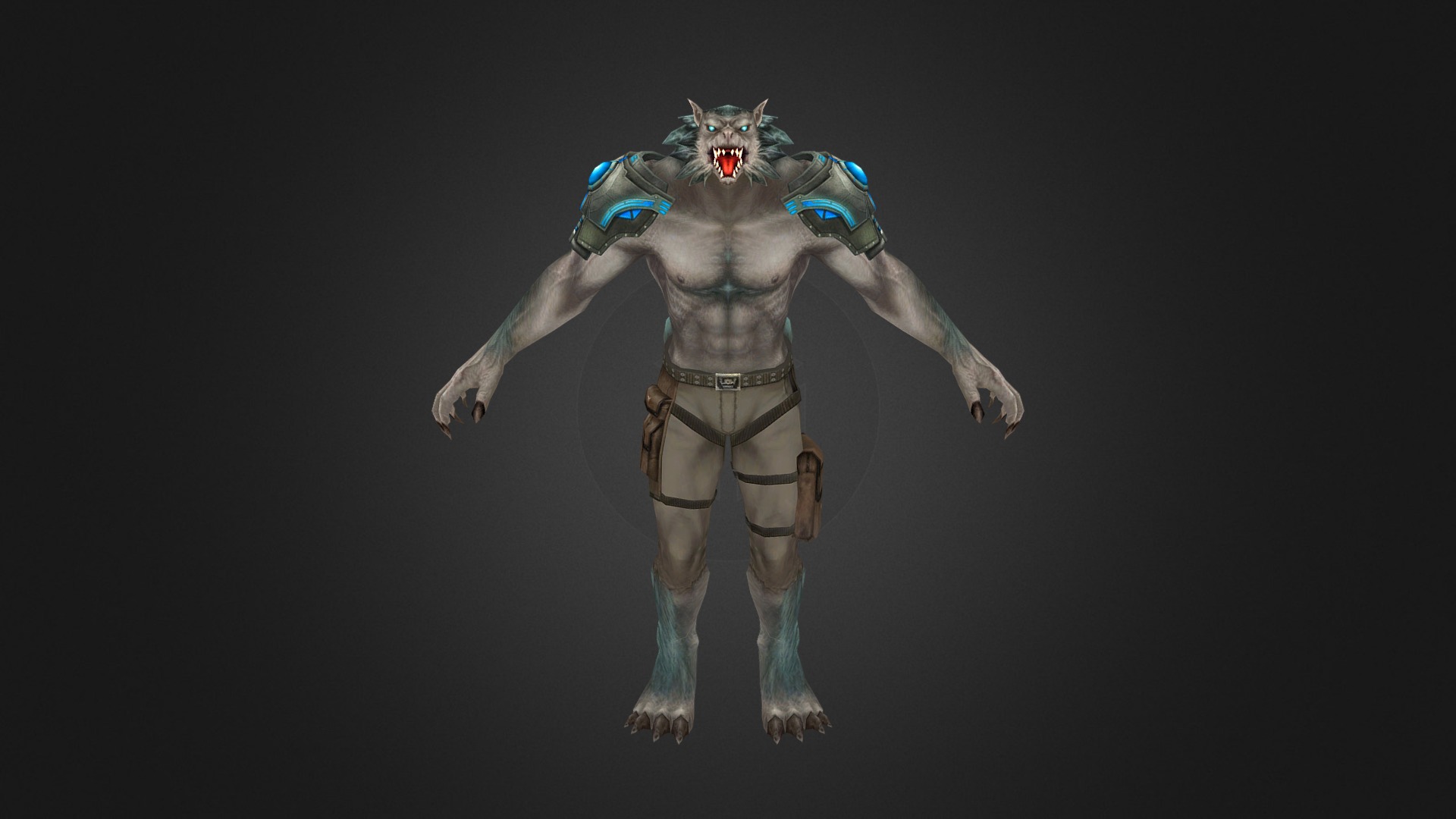 10th Anniversary Blue Wolf 3d model