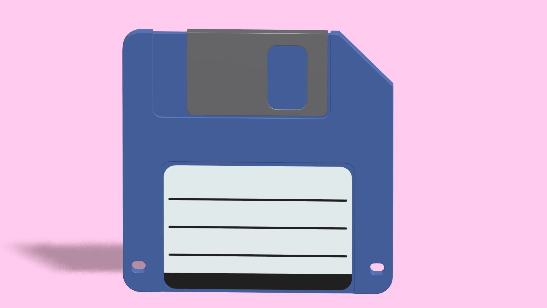 Cartoon Floppy Disk 3d model