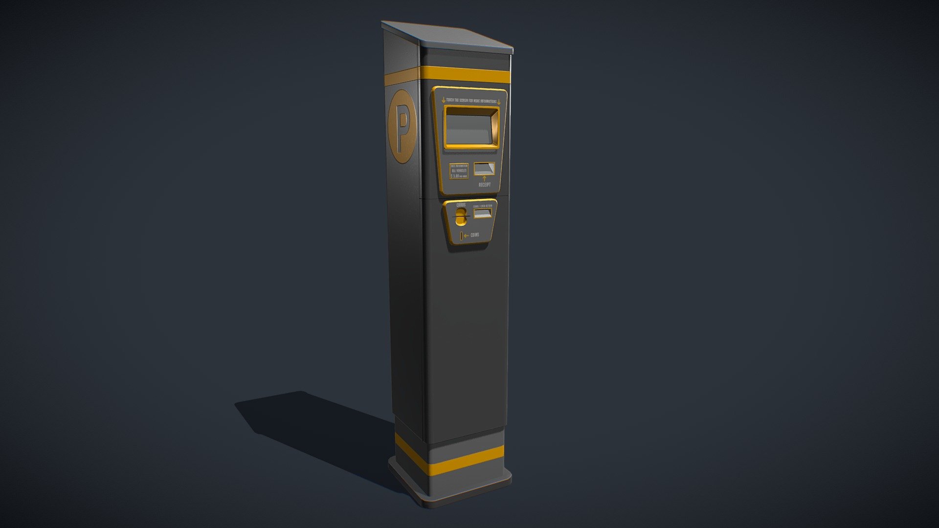 Stylized Parking Meter 3d model